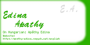 edina apathy business card