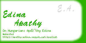 edina apathy business card